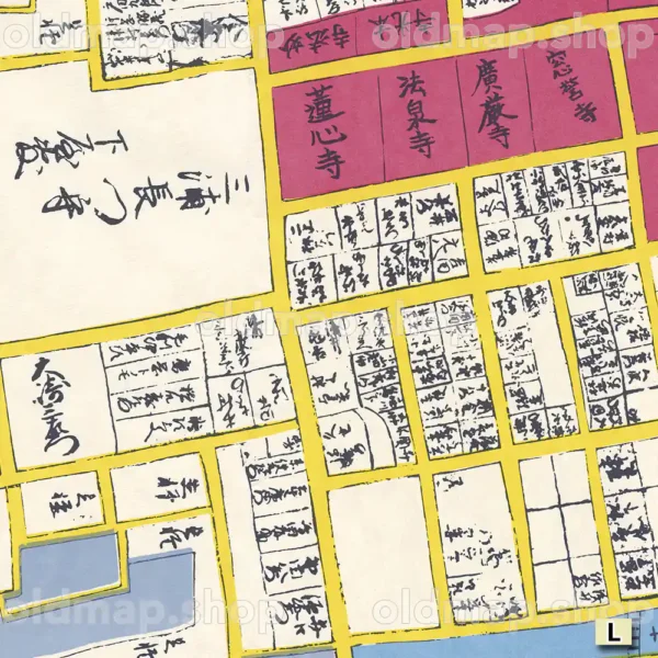 和歌山城下町絵図 宝暦7年(1757) - 画像 (2)