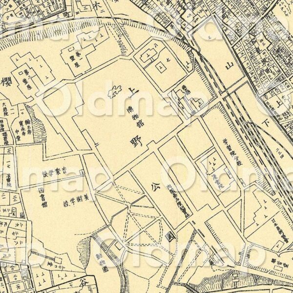 下谷区全図 明治37年(1904) - 東京十五区分 - 画像 (2)