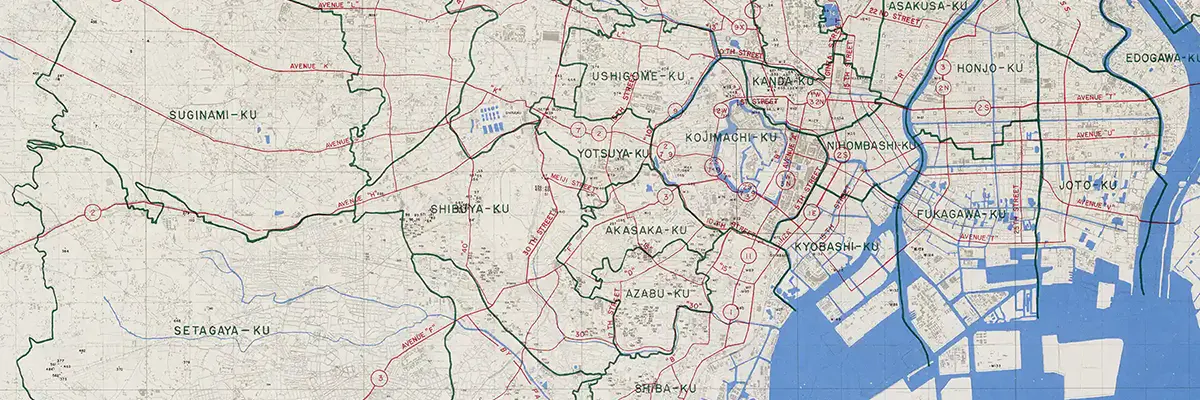 G.H.Q.東京占領地図 昭和21年(1946)